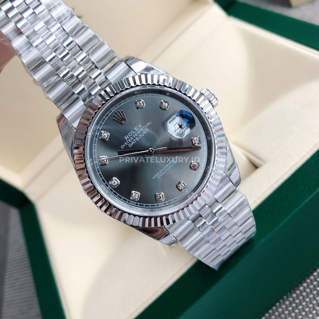 Datejust 41 - 126334G Grey Diamonds Jubilee Steel