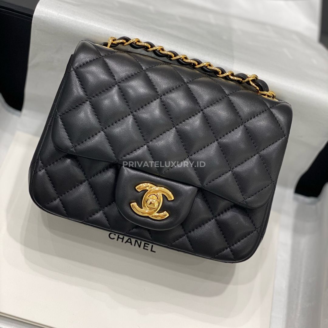 Mini Square Classic Handbag Lambskin