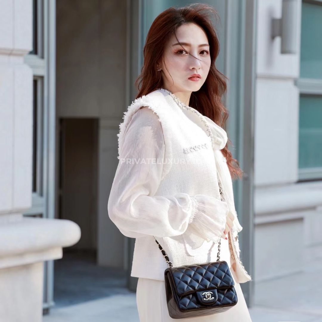 Mini Square Classic Handbag Lambskin