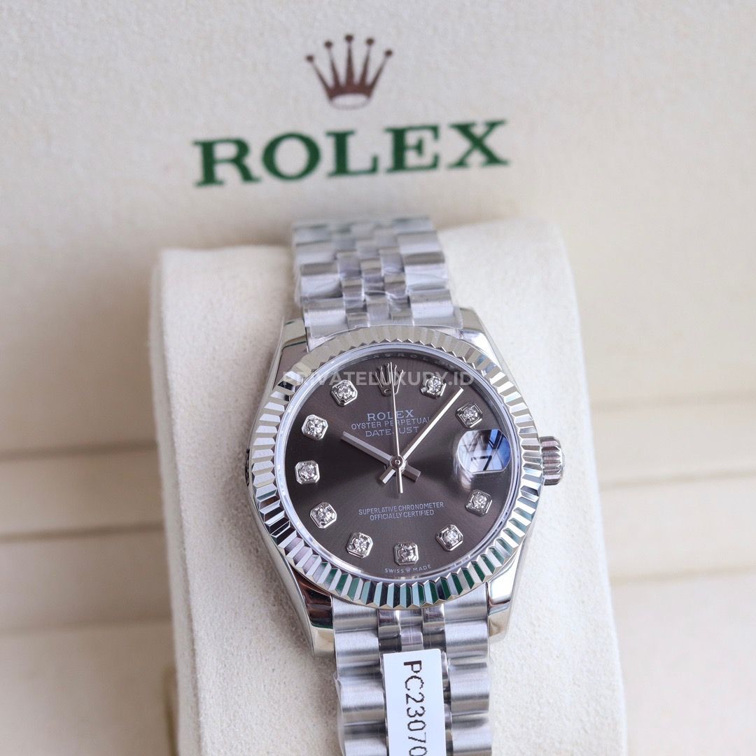 Datejust 31 - 278274G Dark Grey Diamonds Jubilee Steel