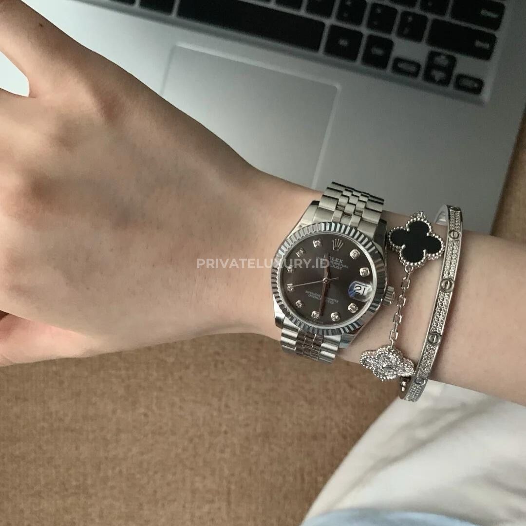 Datejust 31 - 278274G Dark Grey Diamonds Jubilee Steel