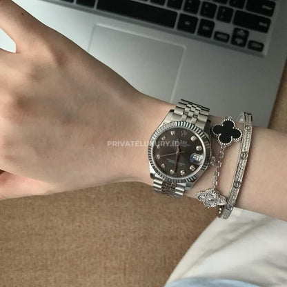 Datejust 31 - 278274G Dark Grey Diamonds Jubilee Steel