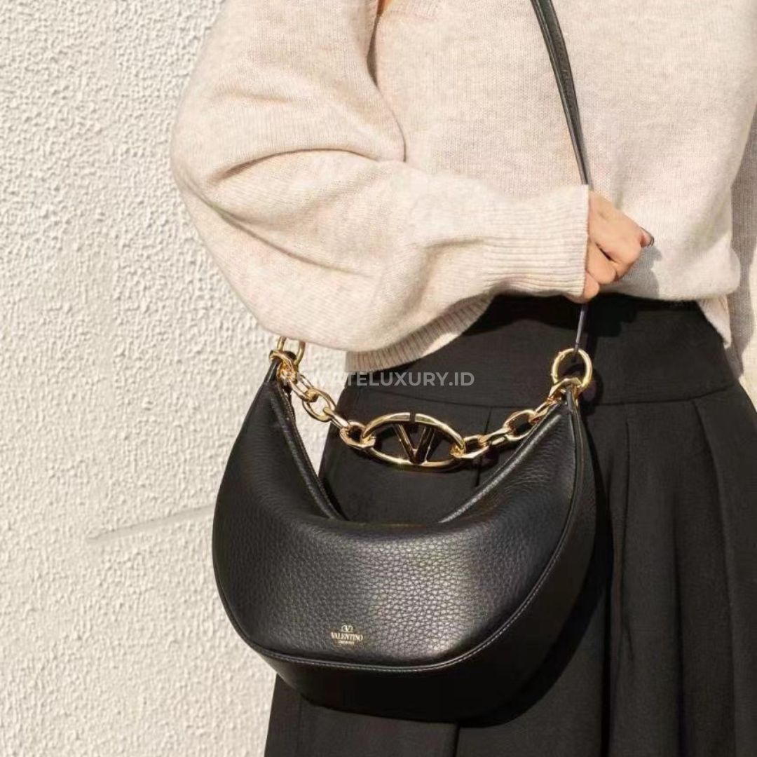 Small Vlogo Moon Hobo Bag